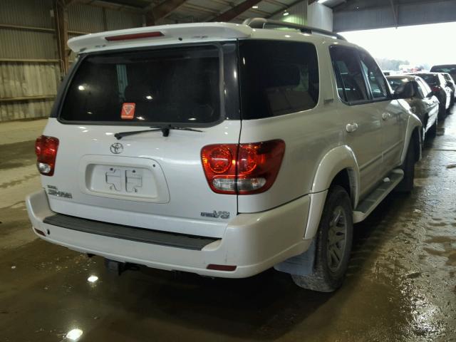 5TDZT38AX7S291496 - 2007 TOYOTA SEQUOIA LI WHITE photo 4