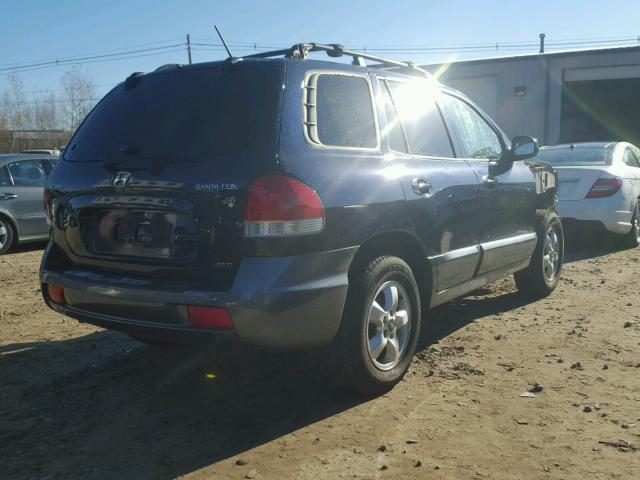 KM8SC73D45U871874 - 2005 HYUNDAI SANTA FE G BLUE photo 4