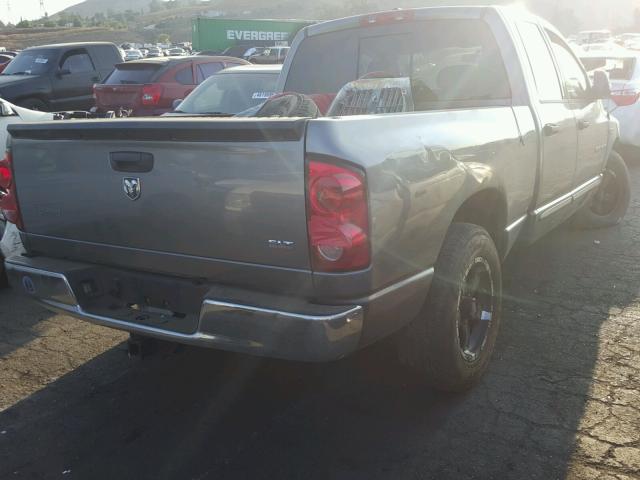 1D7HA18227J510601 - 2007 DODGE RAM 1500 S GRAY photo 4