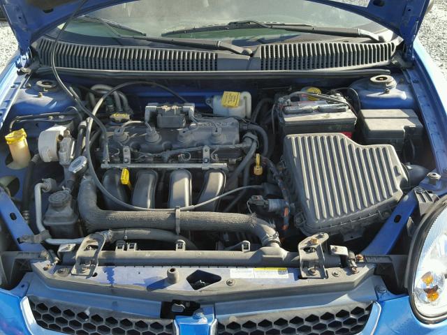 1B3ES56C55D157636 - 2005 DODGE NEON BLUE photo 7