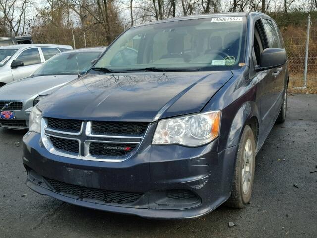 2C4RDGBG8DR703713 - 2013 DODGE GRAND CARA BLUE photo 2