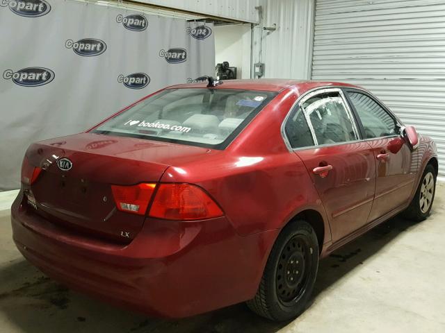 KNAGE228X95312032 - 2009 KIA OPTIMA BURGUNDY photo 4