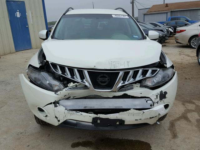 JN8AZ18U89W014511 - 2009 NISSAN MURANO S WHITE photo 9