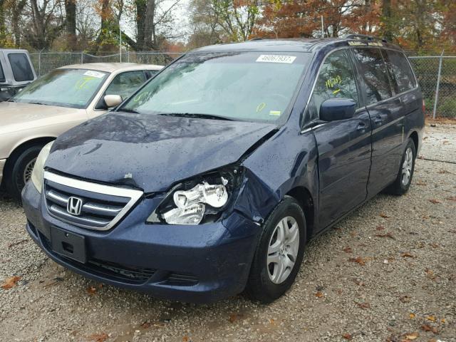 5FNRL38656B074971 - 2006 HONDA ODYSSEY BLUE photo 2