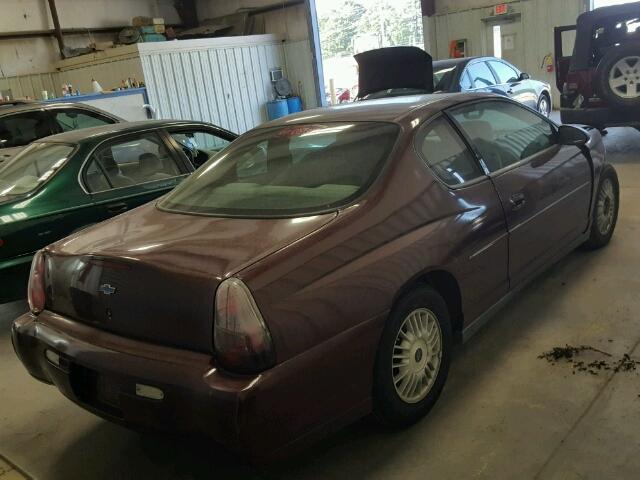 2G1WW12E2Y9305615 - 2000 CHEVROLET MONTE CARL 勃艮第红 照片 4