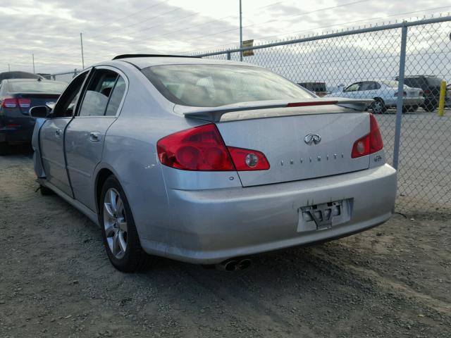 JNKCV51E96M506996 - 2006 INFINITI G35 SILVER photo 3