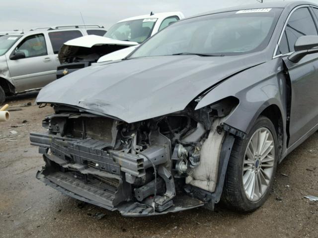 3FA6P0H92ER319955 - 2014 FORD FUSION SE GRAY photo 9