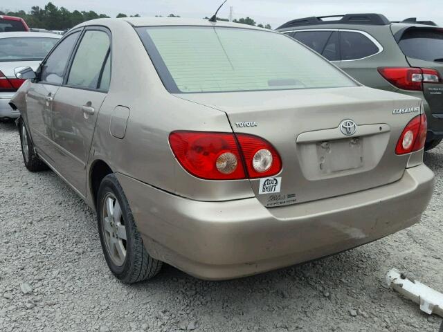 1NXBR32E25Z478828 - 2005 TOYOTA COROLLA GOLD photo 3