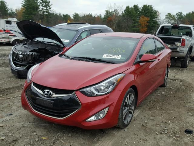 KMHDH6AH0EU025476 - 2014 HYUNDAI ELANTRA CO RED photo 2