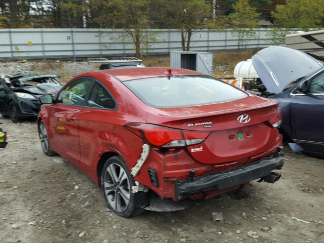 KMHDH6AH0EU025476 - 2014 HYUNDAI ELANTRA CO RED photo 3