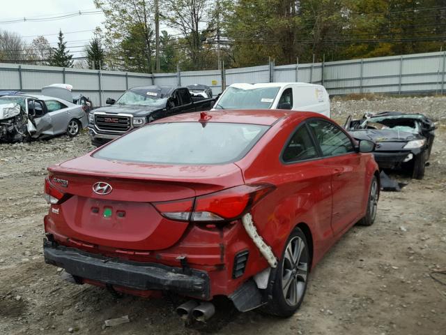 KMHDH6AH0EU025476 - 2014 HYUNDAI ELANTRA CO RED photo 4