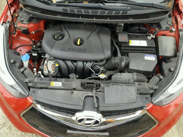 KMHDH6AH0EU025476 - 2014 HYUNDAI ELANTRA CO RED photo 7