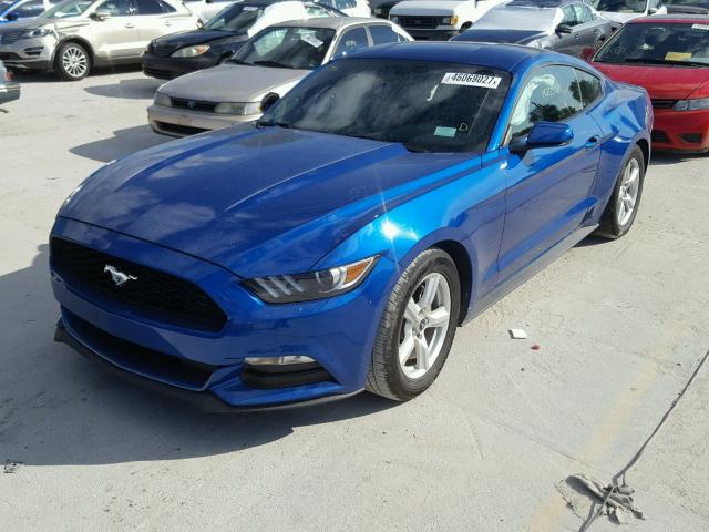 1FA6P8AM5H5286311 - 2017 FORD MUSTANG BLUE photo 2