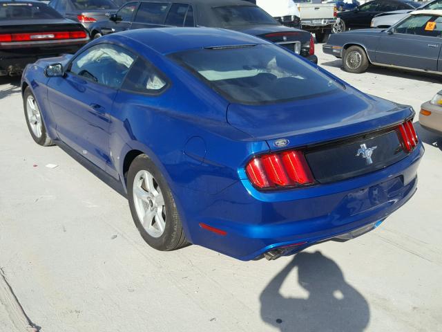 1FA6P8AM5H5286311 - 2017 FORD MUSTANG BLUE photo 3