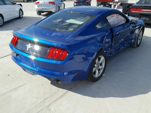 1FA6P8AM5H5286311 - 2017 FORD MUSTANG BLUE photo 4