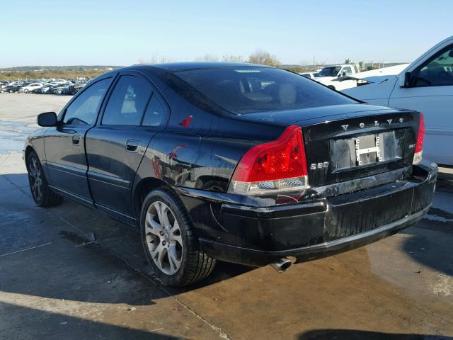 YV1RS592692737363 - 2009 VOLVO S60 2.5T BLACK photo 3