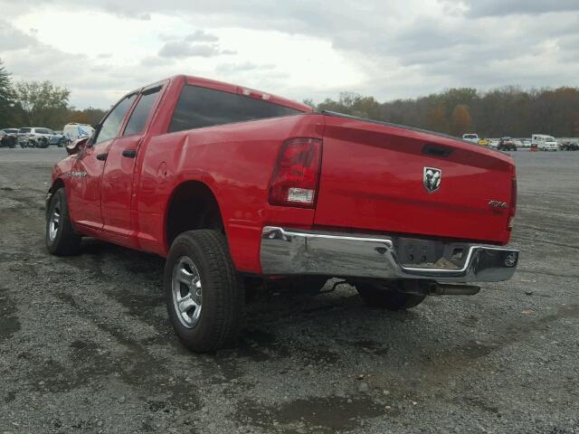 1D7RV1GT2BS692290 - 2011 DODGE RAM 1500 RED photo 3