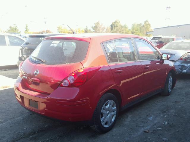 3N1BC1CPXBL490776 - 2011 NISSAN VERSA S RED photo 4