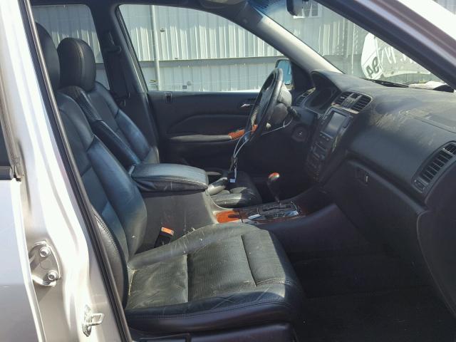 2HNYD18265H533289 - 2005 ACURA MDX SILVER photo 5