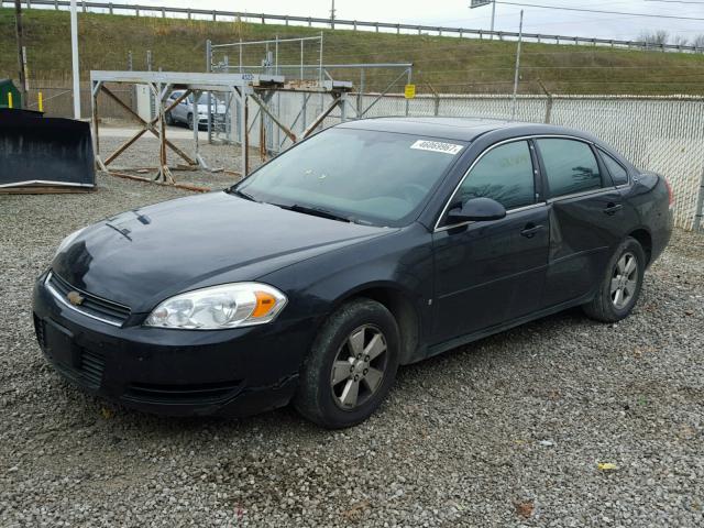 2G1WT58K679260545 - 2007 CHEVROLET IMPALA LT BLACK photo 2