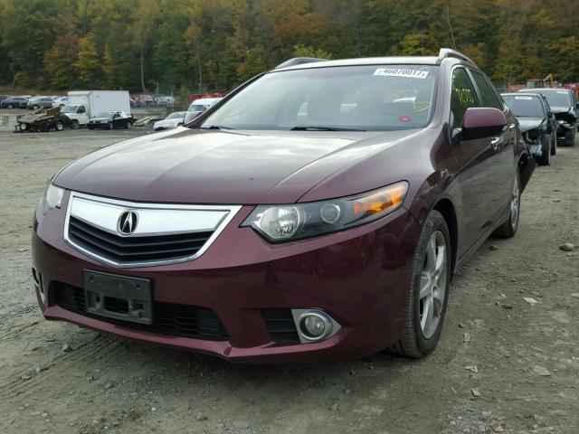 JH4CW2H64BC002723 - 2011 ACURA TSX MAROON photo 2