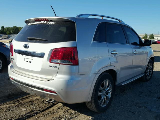 5XYKWDA29DG389168 - 2013 KIA SORENTO SX SILVER photo 4