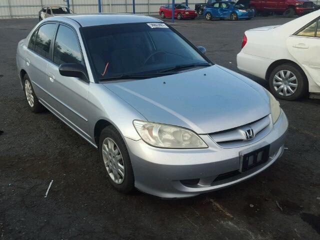 2HGES16525H517703 - 2005 HONDA CIVIC LX SILVER photo 1