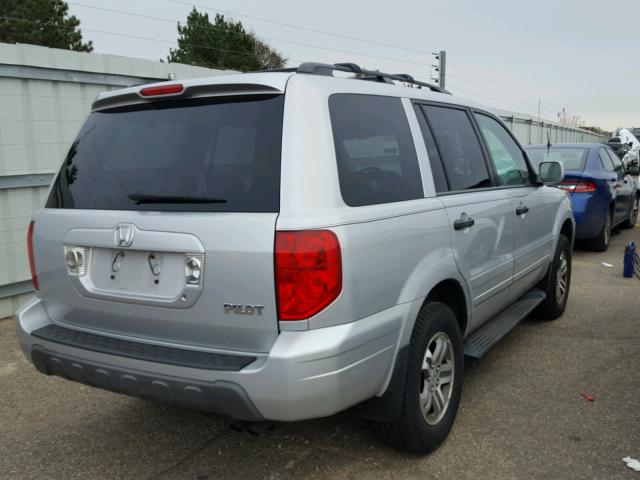 2HKYF18713H539338 - 2003 HONDA PILOT SILVER photo 4