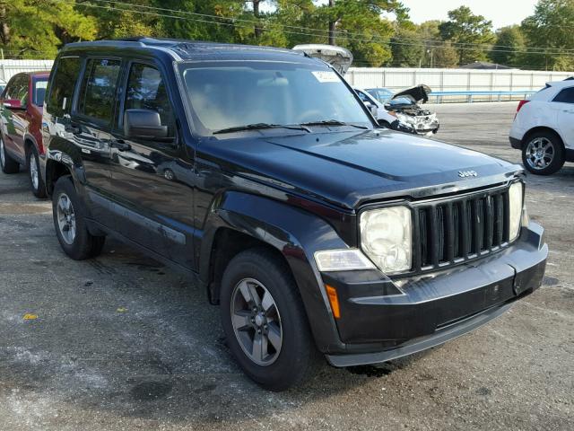 1J8GP28K78W173561 - 2008 JEEP LIBERTY SP BLACK photo 1