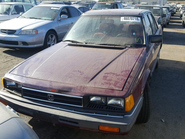 JHMAD7436EC119844 - 1984 HONDA ACCORD 180 BURGUNDY photo 2