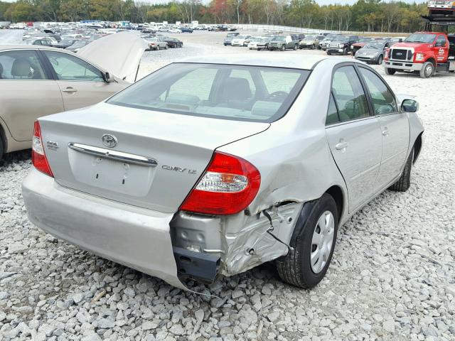 4T1BE32K03U208995 - 2003 TOYOTA CAMRY LE SILVER photo 4