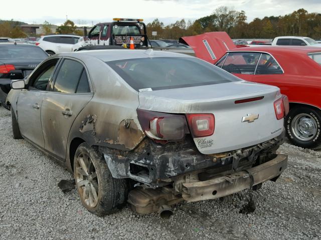 1G11H5SA8DF265017 - 2013 CHEVROLET MALIBU LTZ SILVER photo 3