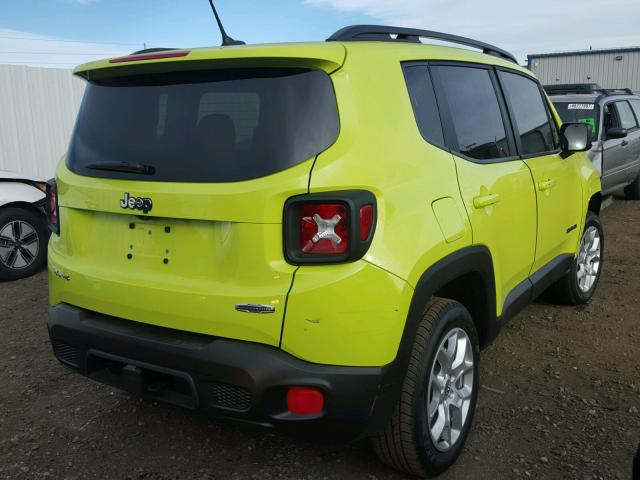 ZACCJBBB3HPF77695 - 2017 JEEP RENEGADE L GREEN photo 4