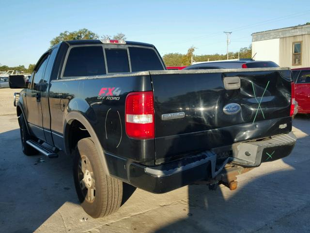 1FTRF14554NA93222 - 2004 FORD F150 BLACK photo 3