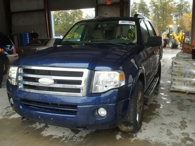 1FMFU16578LA00333 - 2008 FORD EXPEDITION BLUE photo 2