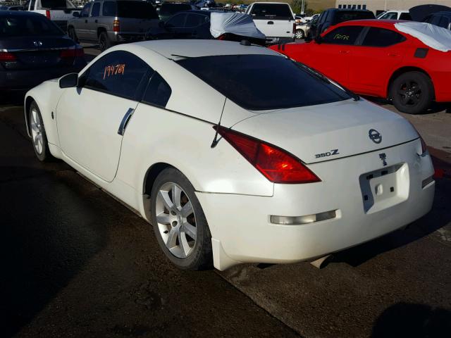 JN1AZ34E54M150334 - 2004 NISSAN 350Z COUPE WHITE photo 3