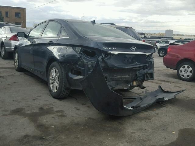 5NPEB4AC8CH415753 - 2012 HYUNDAI SONATA GLS BLUE photo 3