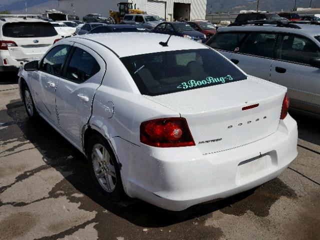 1B3BD1FB8BN565213 - 2011 DODGE AVENGER MA WHITE photo 3