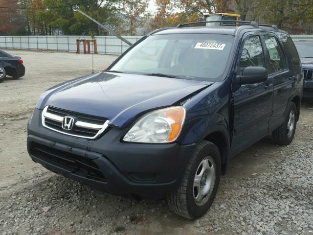 JHLRD78452C026822 - 2002 HONDA CR-V LX BLUE photo 2