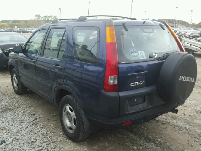 JHLRD78452C026822 - 2002 HONDA CR-V LX BLUE photo 3