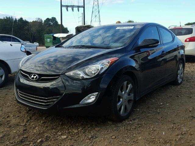 KMHDH4AE1DU551687 - 2013 HYUNDAI ELANTRA GL BLACK photo 2