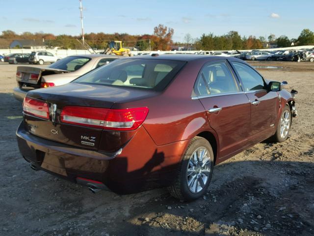 3LNDL2L31CR810974 - 2012 LINCOLN MKZ MAROON photo 4