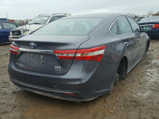 4T1BD1EBXDU012504 - 2013 TOYOTA AVALON HYB GRAY photo 4