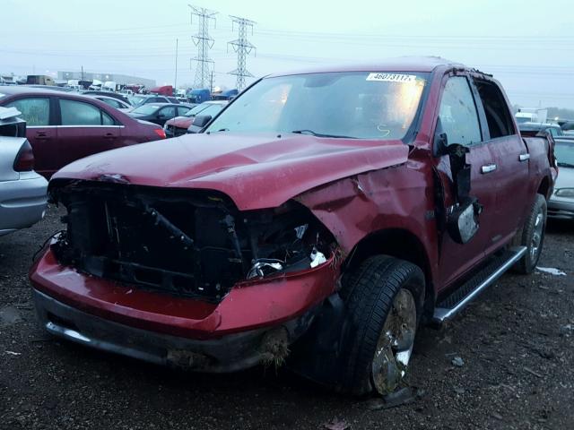 1C6RR7LT5DS514407 - 2013 RAM 1500 SLT RED photo 2