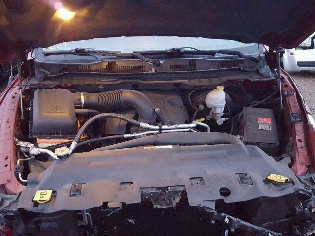 1C6RR7LT5DS514407 - 2013 RAM 1500 SLT წითელი ფოტო 7
