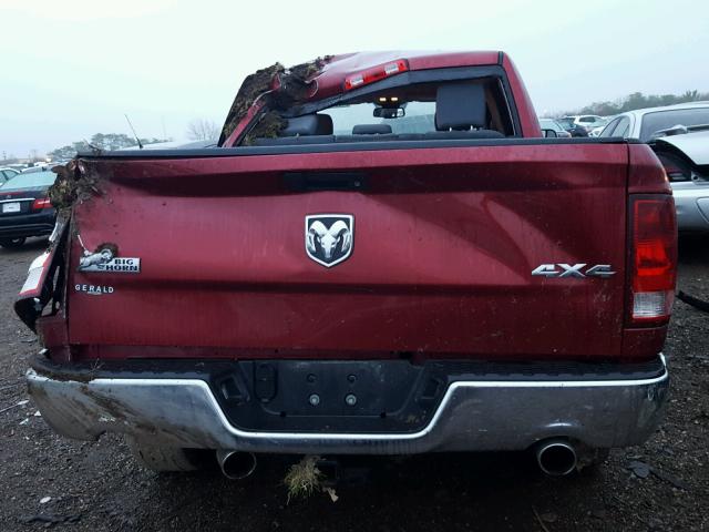 1C6RR7LT5DS514407 - 2013 RAM 1500 SLT RED photo 9