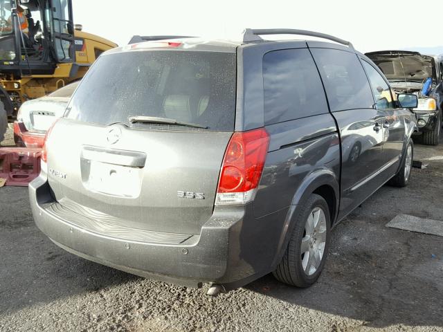 5N1BV28U76N112752 - 2006 NISSAN QUEST S GRAY photo 4