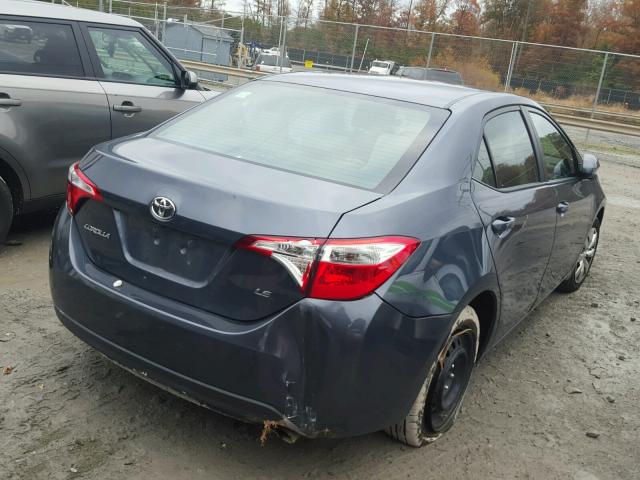 2T1BURHEXEC171868 - 2014 TOYOTA COROLLA L GRAY photo 4