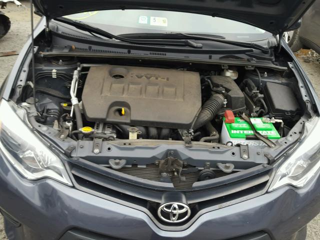 2T1BURHEXEC171868 - 2014 TOYOTA COROLLA L GRAY photo 7