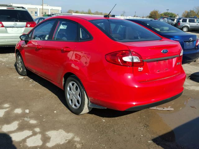 3FADP4BJ7DM142395 - 2013 FORD FIESTA SE RED photo 3